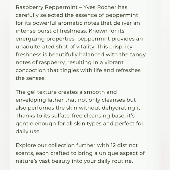 Yves Rocher Raspberry & Peppermint Shower Gel - Picture 9 of 9